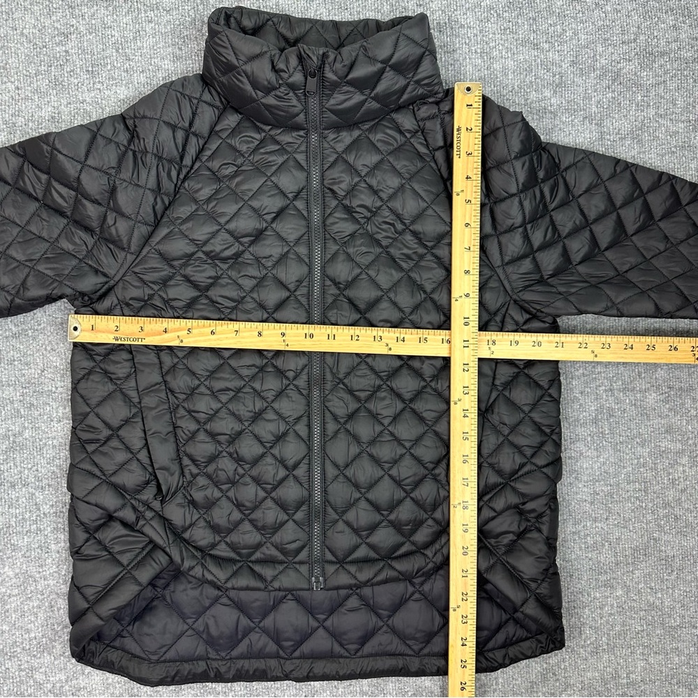 Athleta Whisper Featherless Coat Jacket Womens MP Black Quilted Parka Zip Up - Picture 10 of 17